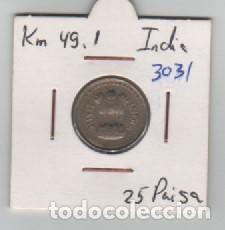 Monedas antiguas de Asia: MONEDA INDIA 25 PAISA - Foto 1