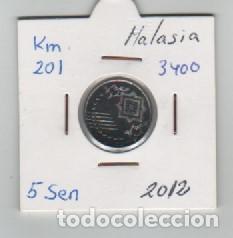 Monedas antiguas de Asia: MONEDA MALASIA 5 SEN 2012 - Foto 1