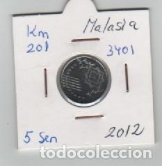 Monedas antiguas de Asia: MONEDA MALASIA 5 SEN 2012 - Foto 1