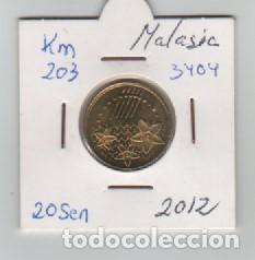 Monedas antiguas de Asia: MONEDA MALASIA 20 SEN 2012 - Foto 1