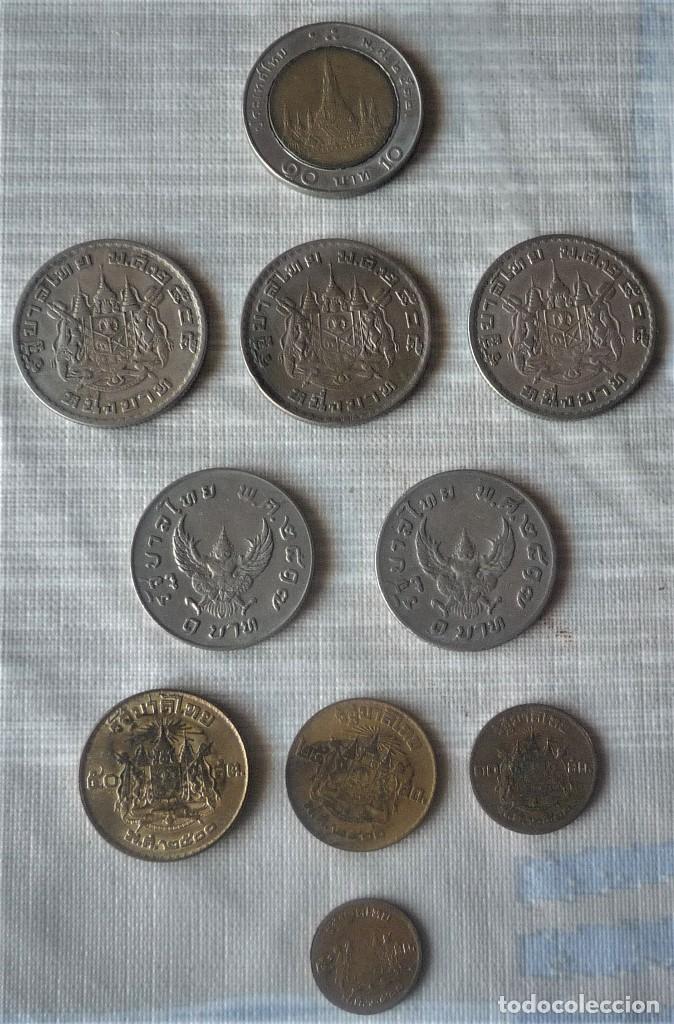 Monedas antiguas de Asia: LOTE DE 10 MONEDAS DE TAILANDIA - Foto 1