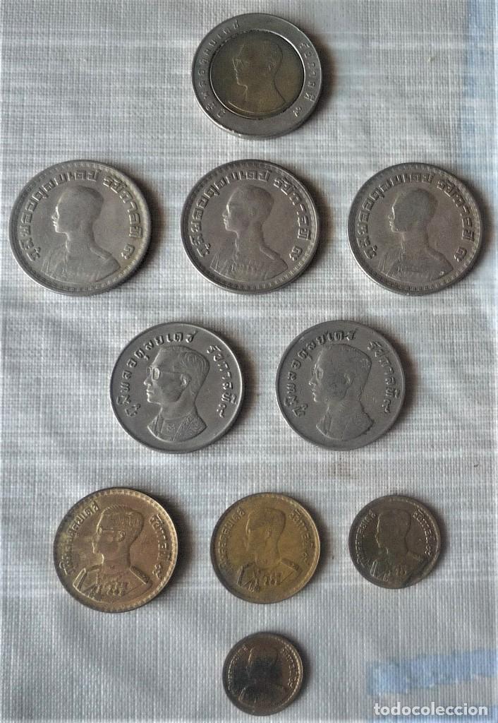 Monedas antiguas de Asia: LOTE DE 10 MONEDAS DE TAILANDIA - Foto 2