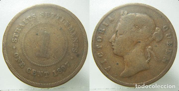 Monedas antiguas de Asia: MONEDA DE STRAITS SETTELEMENTS 1 CENT 1897 MALASIA - Foto 1