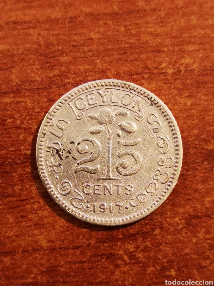 Ceylon Sri Lanka 25 Cents 1917 Buy Old Coins Of Asia At Todocoleccion