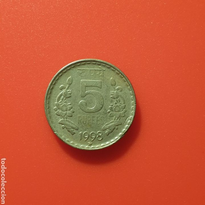 Monedas antiguas de Asia: India 5 rupias 1998 - Foto 2