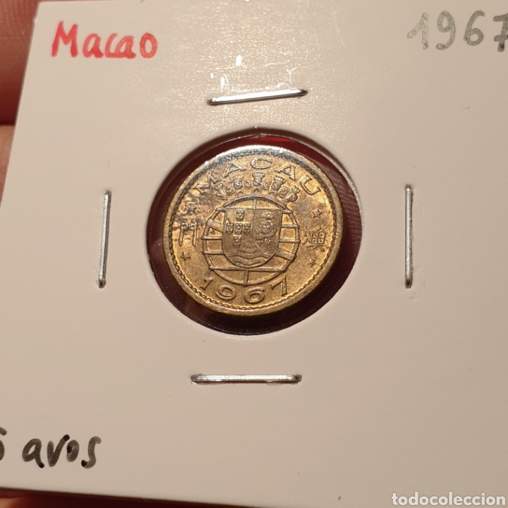 Monedas antiguas de Asia: Macao 5 avos 1967 - Foto 3