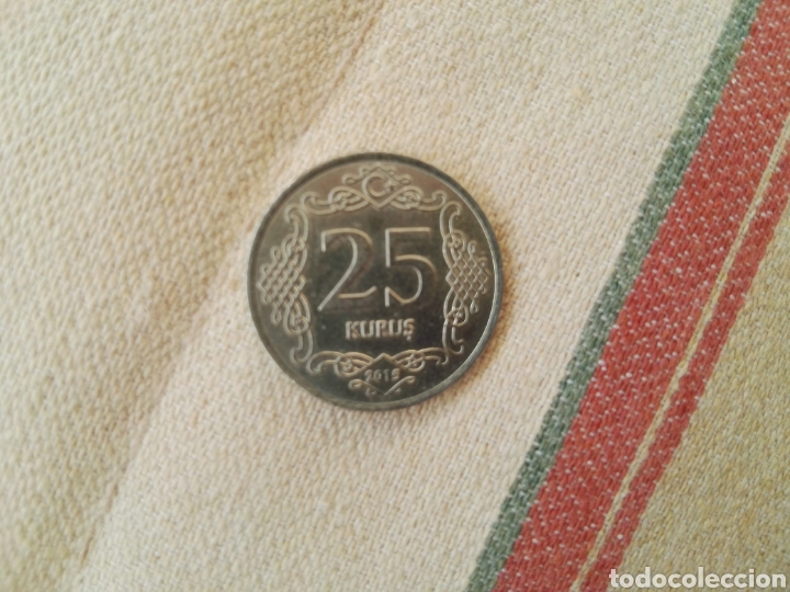 Monedas antiguas de Asia: Moneda de 25 Kurus Turqu&iacute;a. 2015 - Foto 2