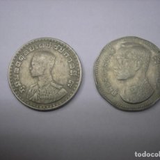 Monedas antiguas de Asia: THAILANDIA. 1 BAHT DE 1962 + 5 BAHT DE 1972. METAL. Lote 228417000