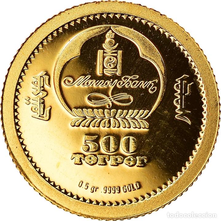 moneda, mongolia, alfred nobel, 500 tugrik, 200 - Comprar Monedas