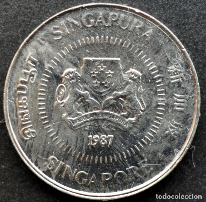 Monedas antiguas de Asia: Singapur, 10 centavos 1987 - Foto 1
