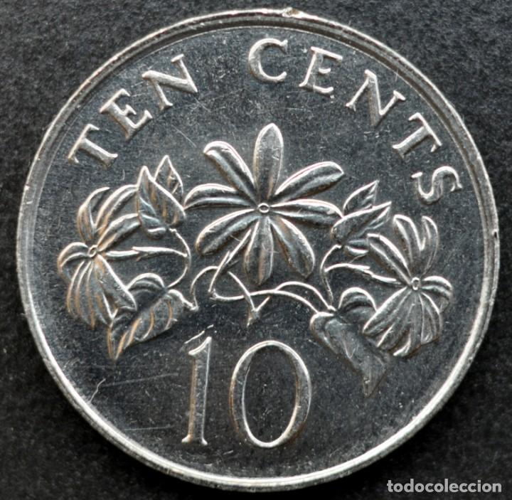 Monedas antiguas de Asia: Singapur, 10 centavos 1987 - Foto 2