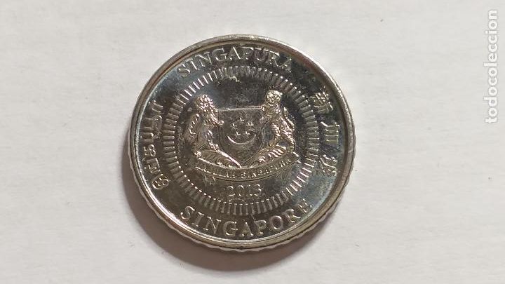 Monedas antiguas de Asia: Moneda de Singapur. 50 cent. A&ntilde;o 2013 - Foto 1