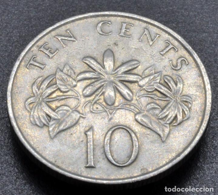 Monedas antiguas de Asia: Singapur, 10 centavos 1988 - Foto 2