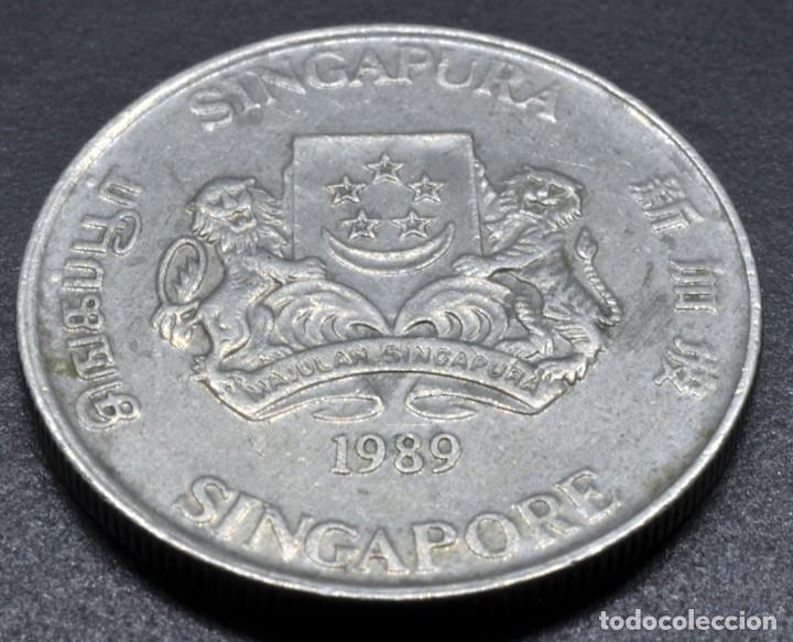 Monedas antiguas de Asia: Singapur, 20 centavos 1989 - Foto 2