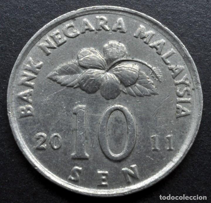Monedas antiguas de Asia: Malasia, 10 sen 2011 - Foto 2