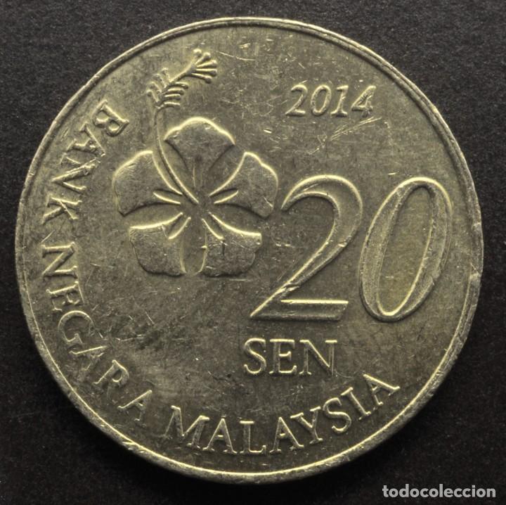 Monedas antiguas de Asia: Malasia, 20 sen 2014 - Foto 1