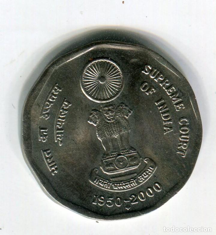 Monedas antiguas de Asia: INDIA 2 RUPEES A&Ntilde;O 2000 - Foto 2