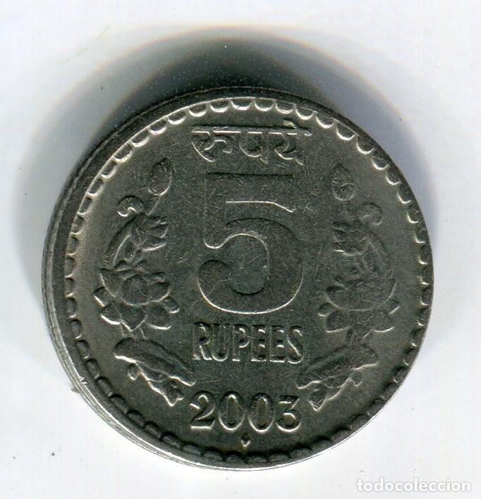 Monedas antiguas de Asia: INDIA 5 RUPEES A&Ntilde;O 2003 - Foto 1
