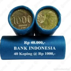Monedas antiguas de Asia: INDONESIA ROLLO DE 25 MONEDAS DE 1000 RUPIAS 2016 S/C