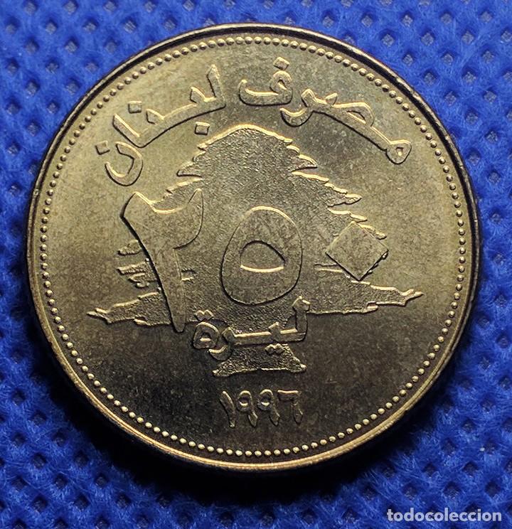 Monedas antiguas de Asia: Libano 250 Libras 1996 - Foto 1
