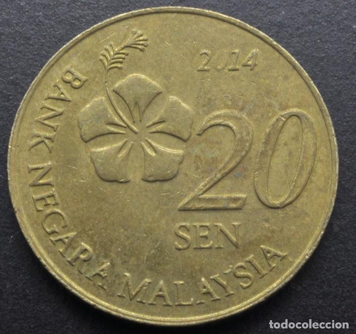 Monedas antiguas de Asia: Malasia, 20 sen 2014 - Foto 1