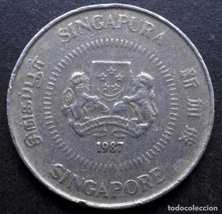 Monedas antiguas de Asia: Singapur, 10 centavos 1987 - Foto 2
