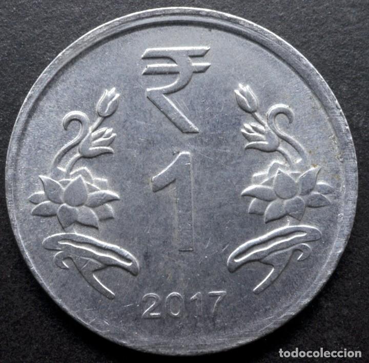 Monedas antiguas de Asia: India, 1 rupia 2017 - Sin marca de ceca - Calcuta - Foto 2