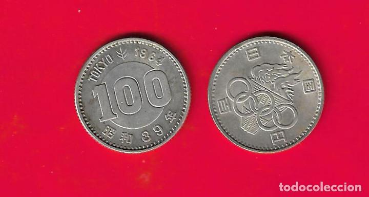 Monedas antiguas de Asia: JAPON 100 YEN 1964, JUEGOS OLIMPICOS, PLATA