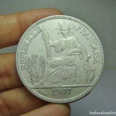Monedas antiguas de Asia: 1 PIASTRE. PLATA. REP. FRANCESA. INDOCHINA - 1907 - A. Lote 262792770