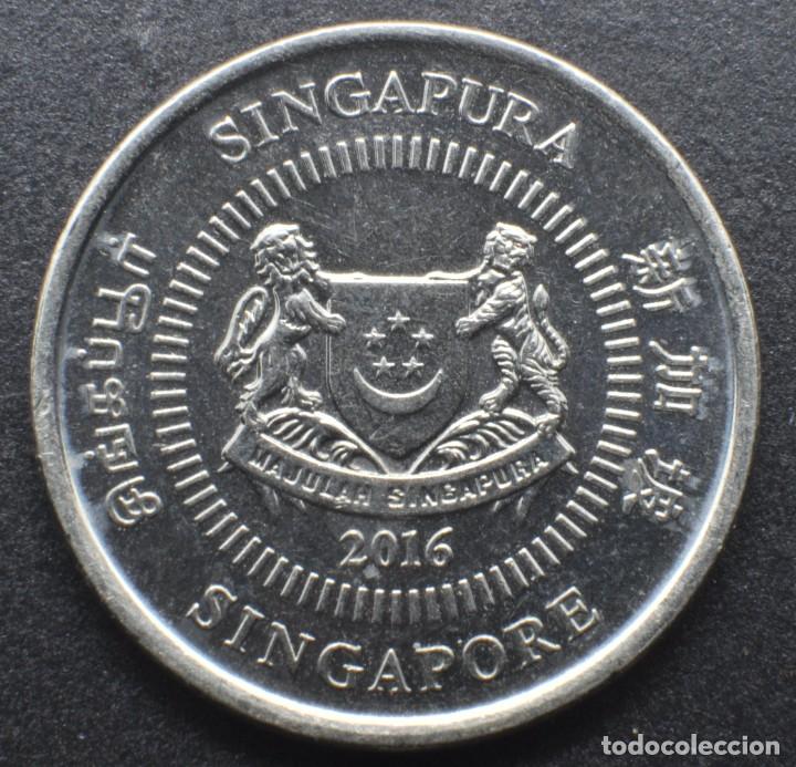 Monedas antiguas de Asia: Singapur, 10 centavos 2016 - Foto 1
