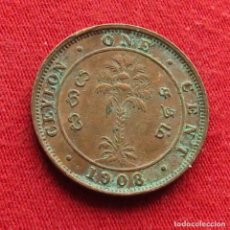 Monedas antiguas de Asia: SRI LANKA CEILÁN 1 CENT 1908 CEYLON. Lote 274361593