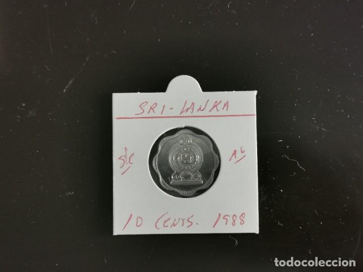 Alte M&uuml;nzen aus Asien: SRI-LANKA 10 CENTIMOS 1988 S/C KM=140.a (ALUMINIO)