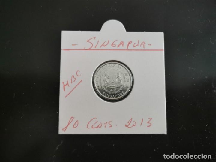 Monedas antiguas de Asia: SINGAPUR 10 CENTIMOS 2013 MBC - Foto 1