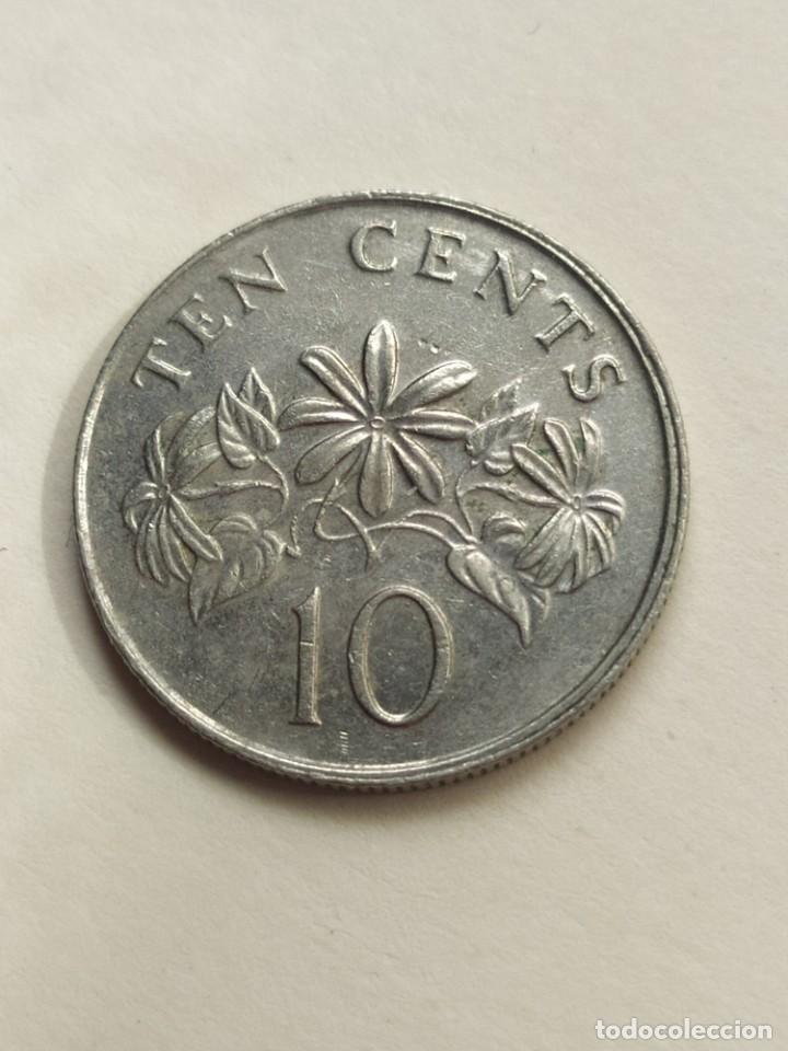 Monedas antiguas de Asia: ## Singapur 1991 10 cents ## - Foto 2