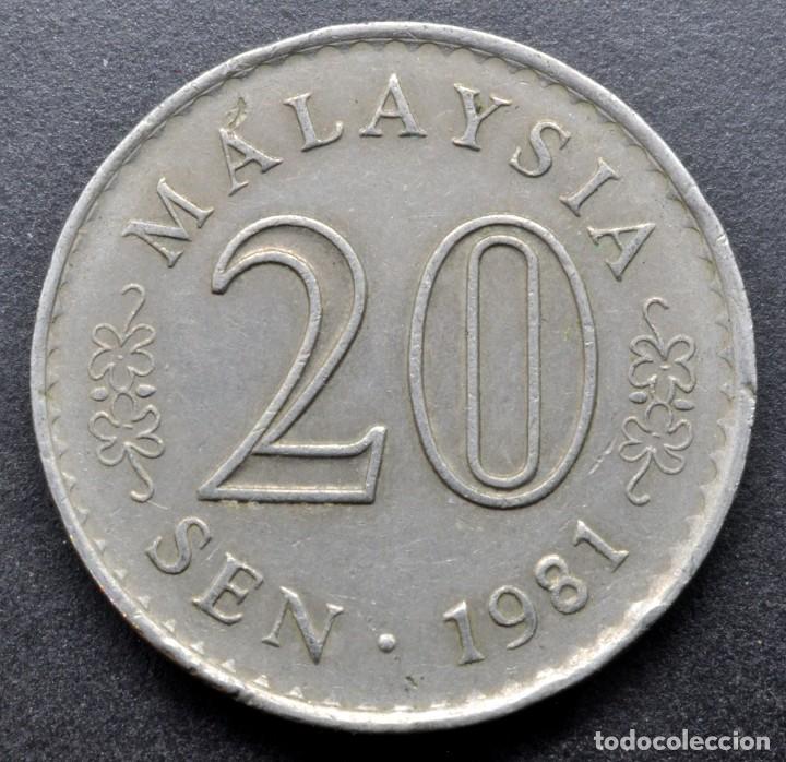 Monedas antiguas de Asia: Malasia, 20 sen 1981 - Foto 1