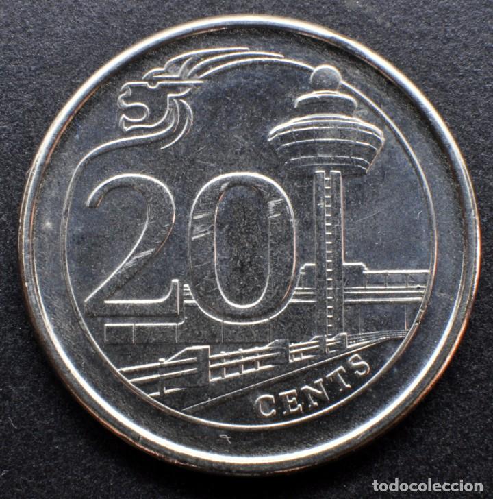 Monedas antiguas de Asia: Singapur, 20 centavos 2013 - Foto 2