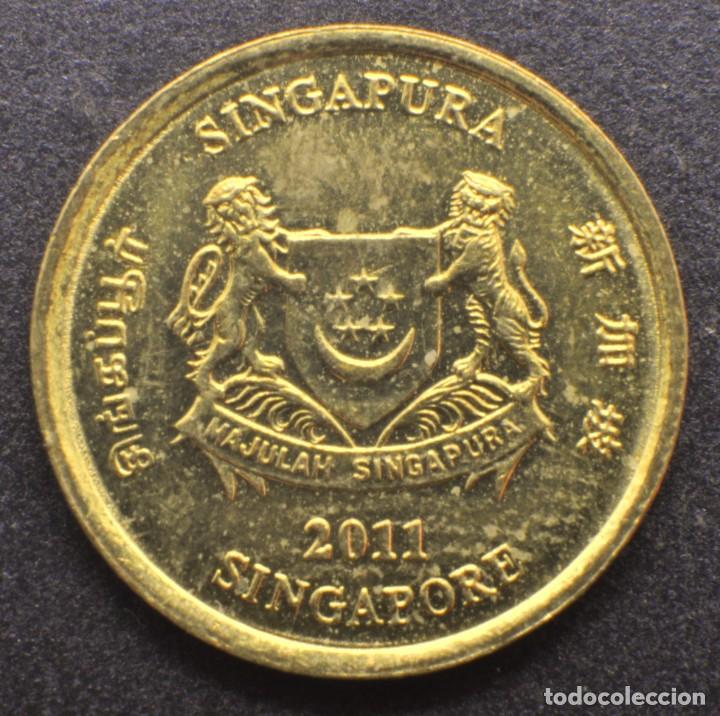Monedas antiguas de Asia: Singapur, 5 centavos 2011 - Foto 1
