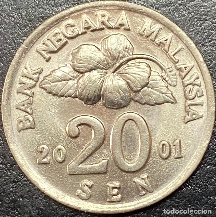 Monedas antiguas de Asia: MALASIA 20 SEN 2001 - Foto 2