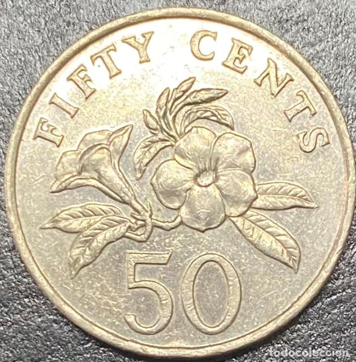 Monedas antiguas de Asia: SINGAPURE 50 CENTAVOS 1995 - Foto 2