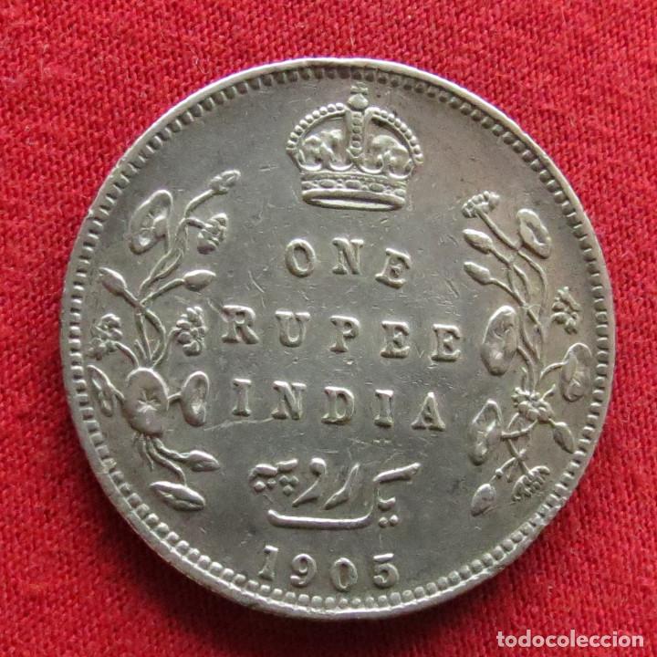 Monedas antiguas de Asia: India 1 rupee 1905 . - Foto 1