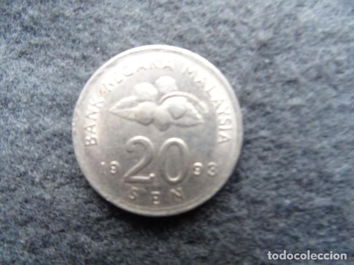 Monedas antiguas de Asia: MALASIA 20 SEN 1993 - Foto 2