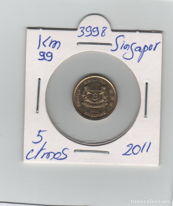 Monedas antiguas de Asia: MONEDA SINGAPUR 5 CENTAVO 2011 - Foto 1