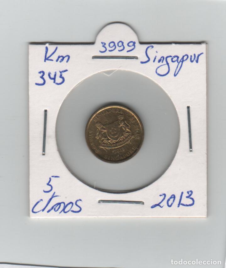 Monedas antiguas de Asia: MONEDA SINGAPUR 5 CENTAVO 2013 - Foto 1