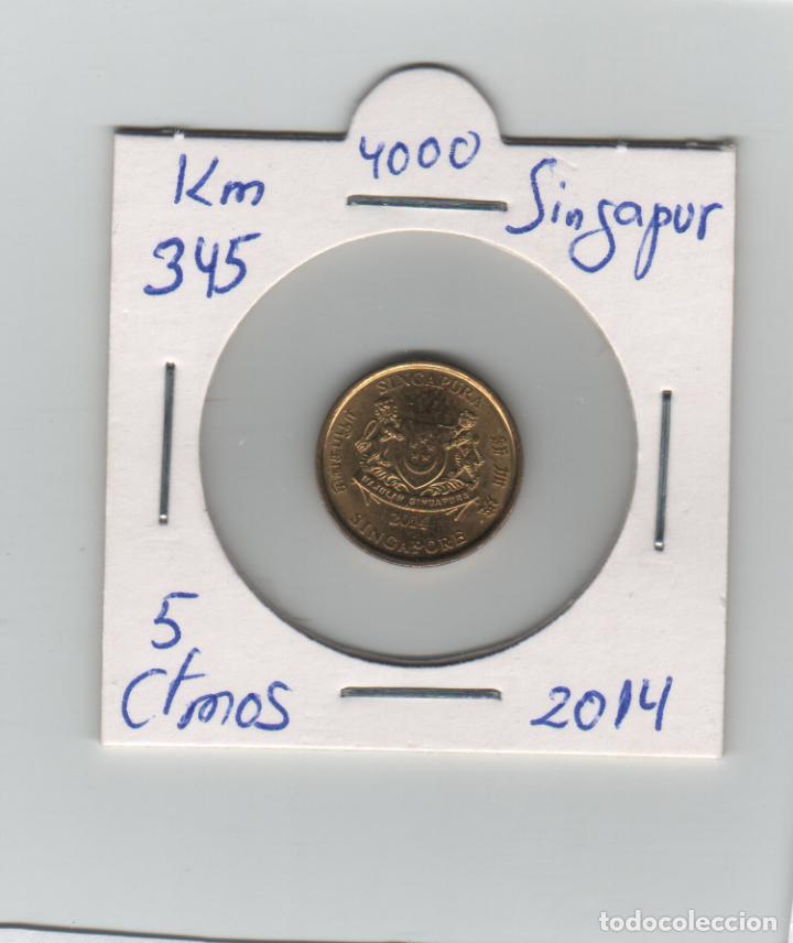Monedas antiguas de Asia: MONEDA SINGAPUR 5 CENTAVO 2014 - Foto 1