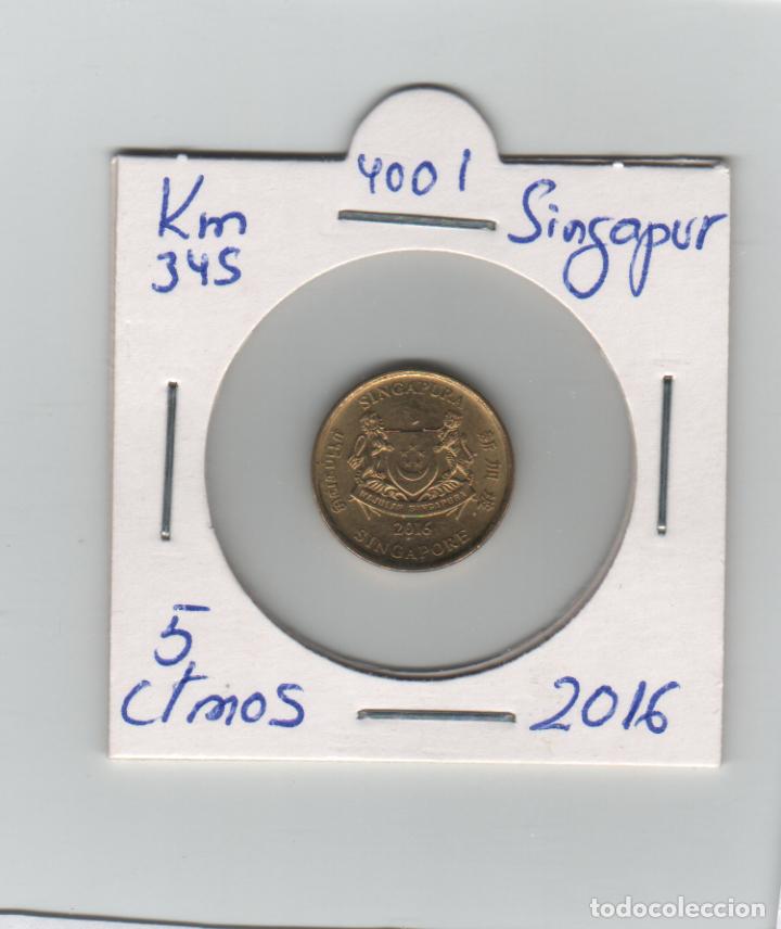 Monedas antiguas de Asia: MONEDA SINGAPUR 5 CENTAVO 2016 - Foto 1