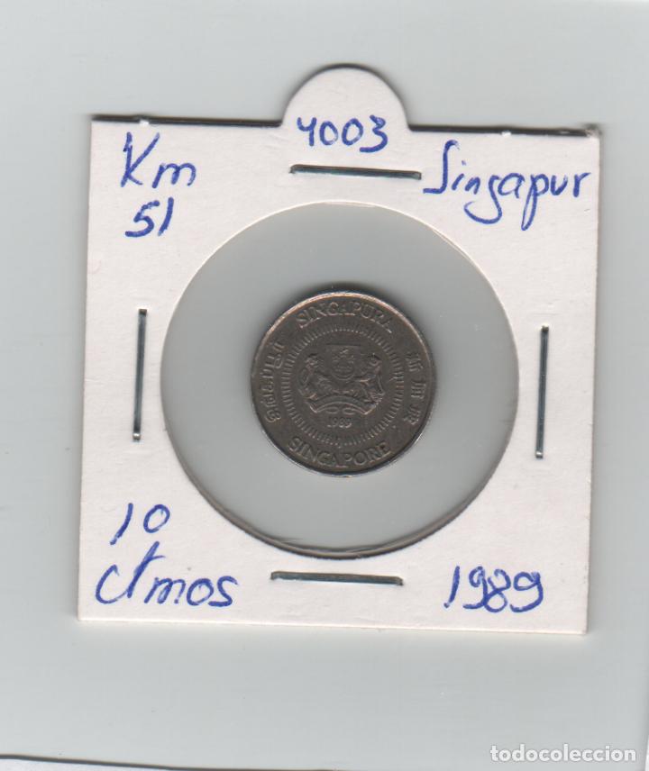 Monedas antiguas de Asia: MONEDA SINGAPUR 10 CENTAVO 1989 - Foto 1