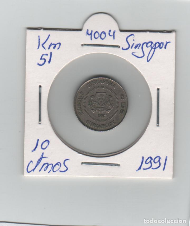 Monedas antiguas de Asia: MONEDA SINGAPUR 10 CENTAVO 1991 - Foto 1