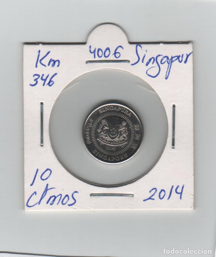 Monedas antiguas de Asia: MONEDA SINGAPUR 10 CENTAVO 2014 - Foto 1