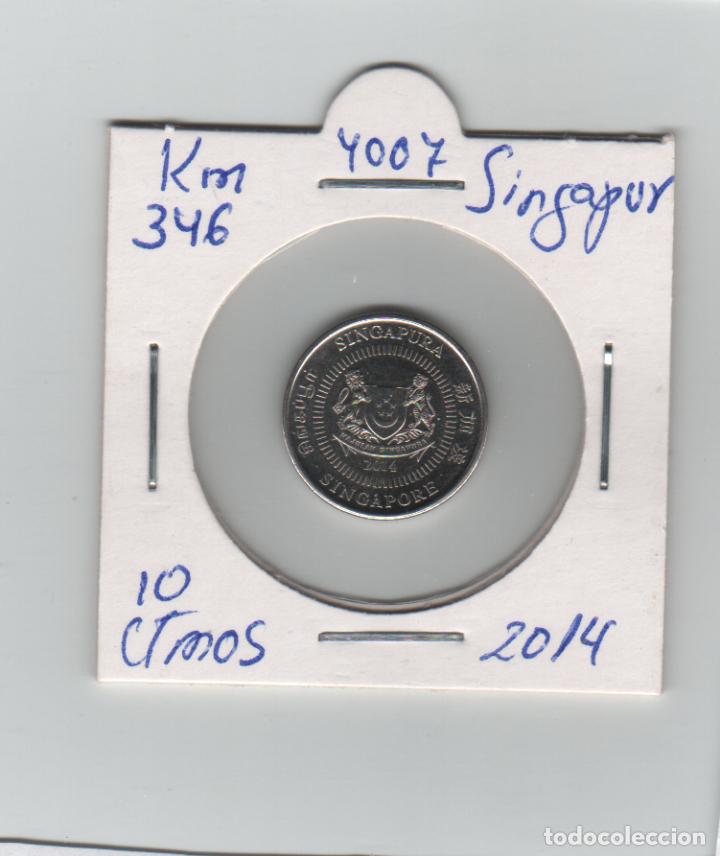 Monedas antiguas de Asia: MONEDA SINGAPUR 10 CENTAVO 2014 - Foto 1