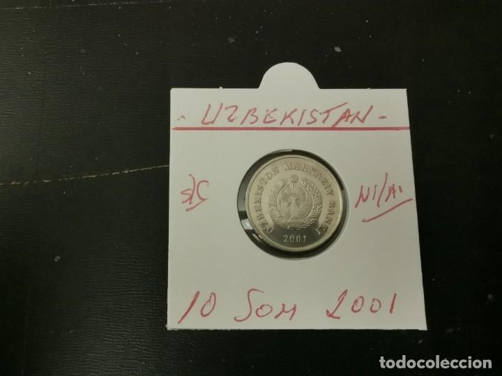 Monete antiche di Asia: UZBEKISTAN 10 SOM 2001 S/C KM=14 (NIQUEL-ACERO)